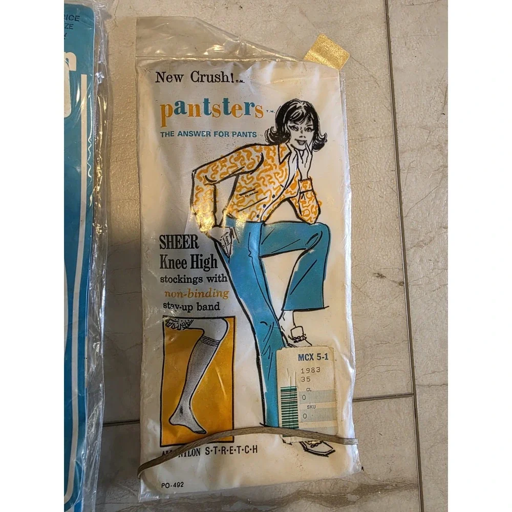 Vintage Kmart Burlington Pantsters Knee High Stockings Lot 5 Packs NOS 70s 80s
